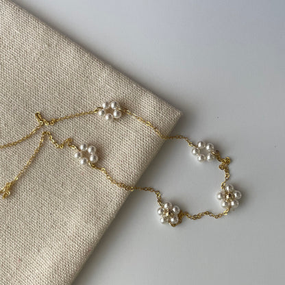 Blossom Pearl Station Necklace