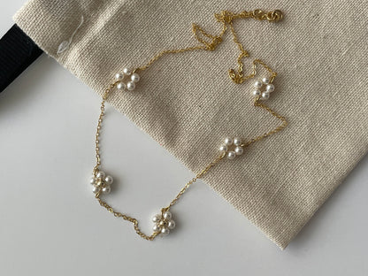 Blossom Pearl Station Necklace