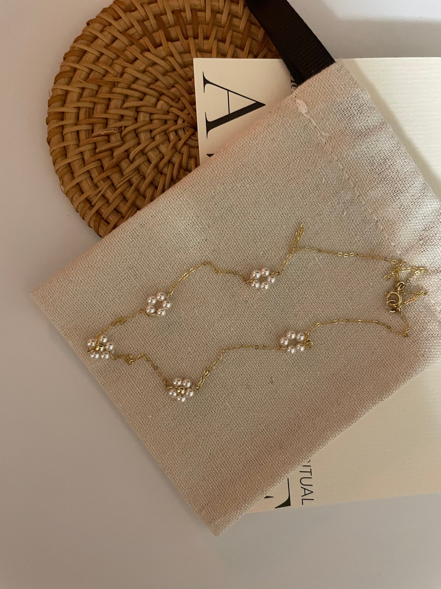 Blossom Pearl Station Necklace